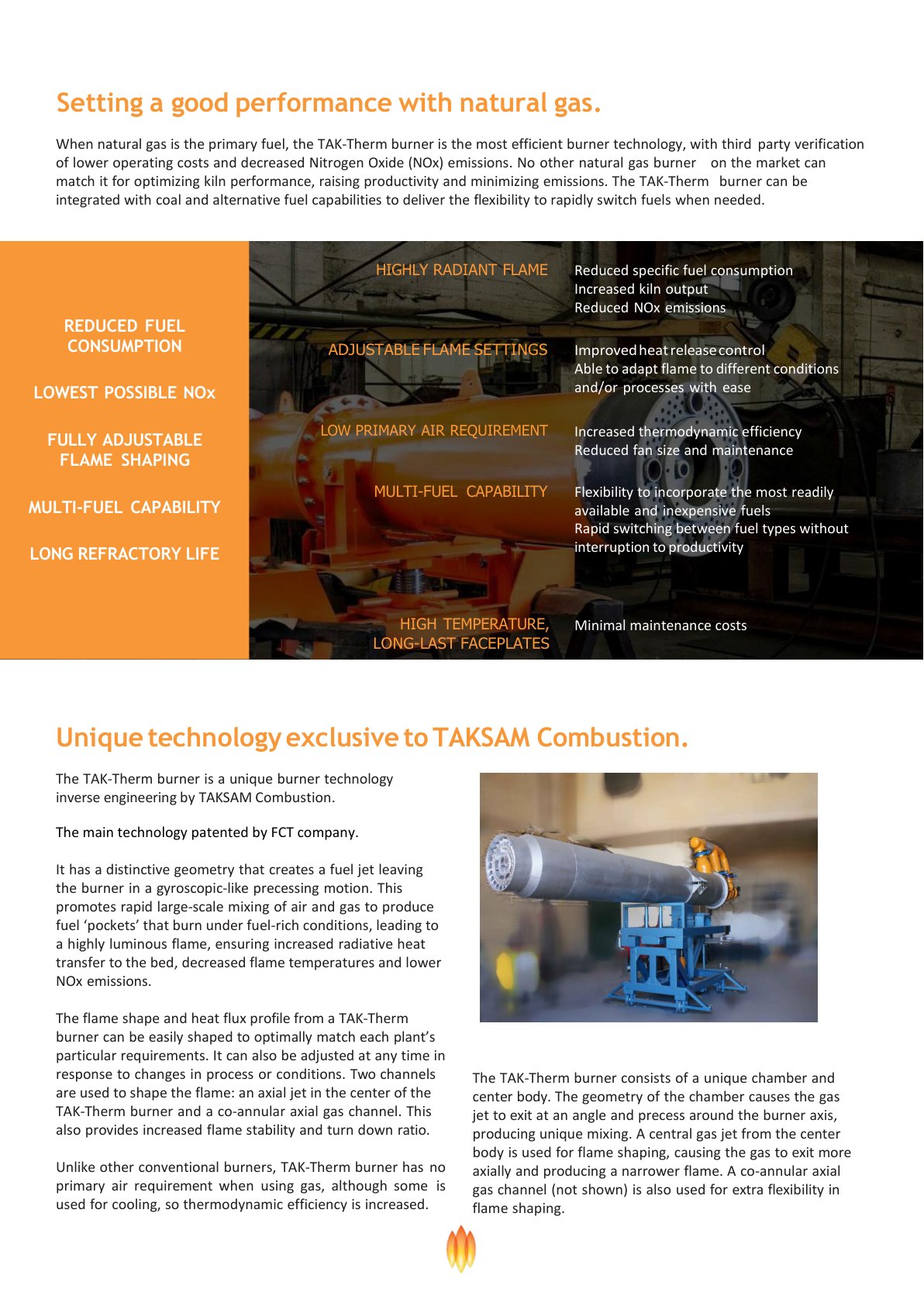 TAKSAM Multi Core Rotary Kiln Burners catalog page 2