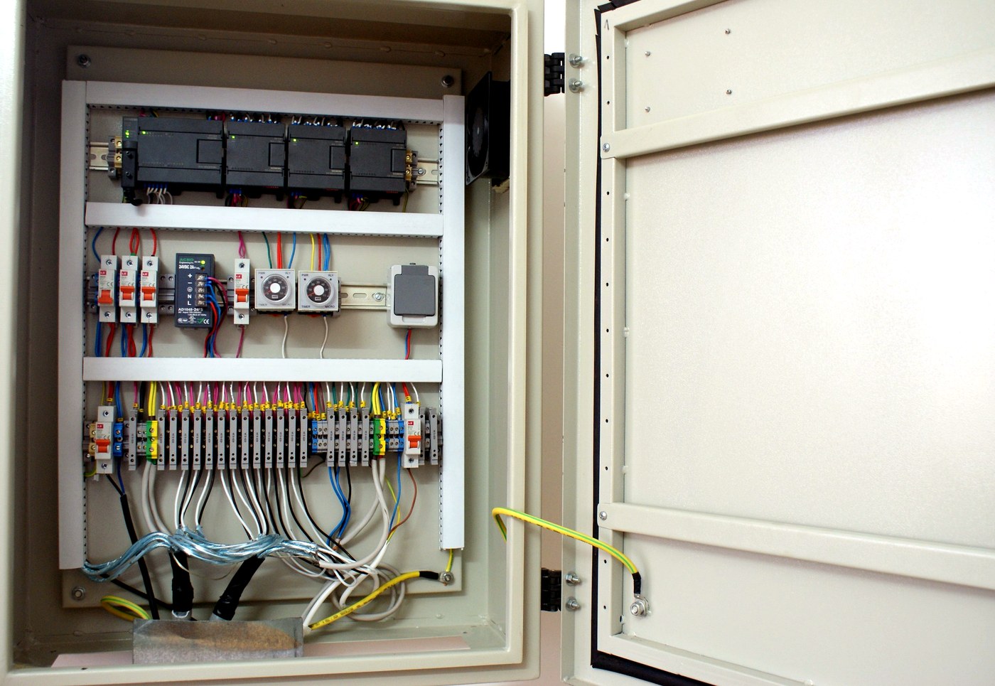 PLC/control cabinet wiring and automation interface